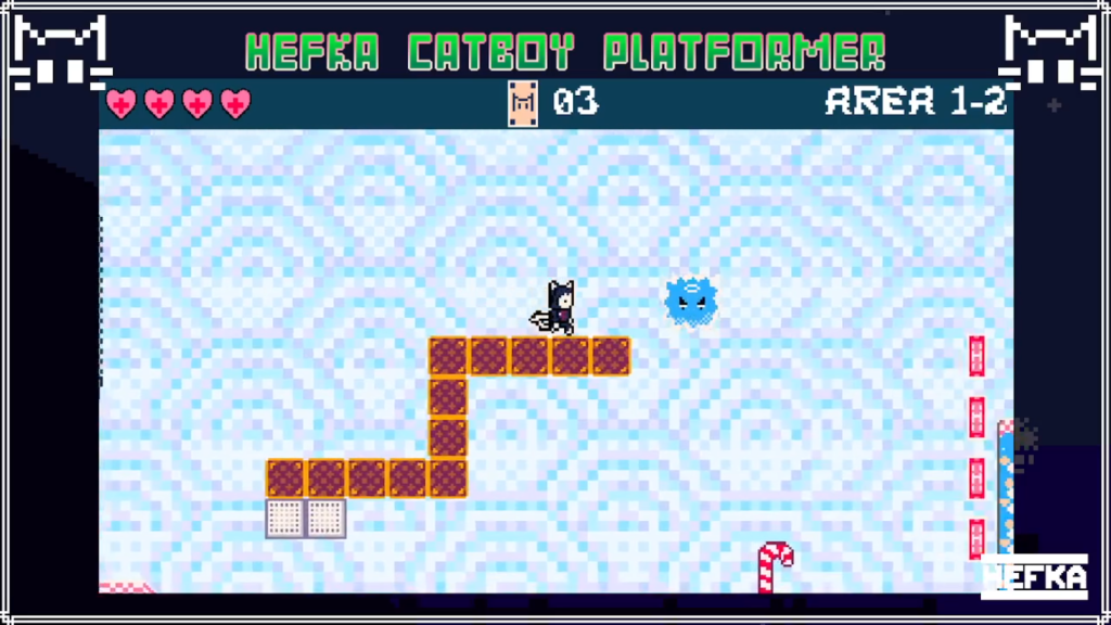 Hefka Catboy Platformer au dessus des nuages !