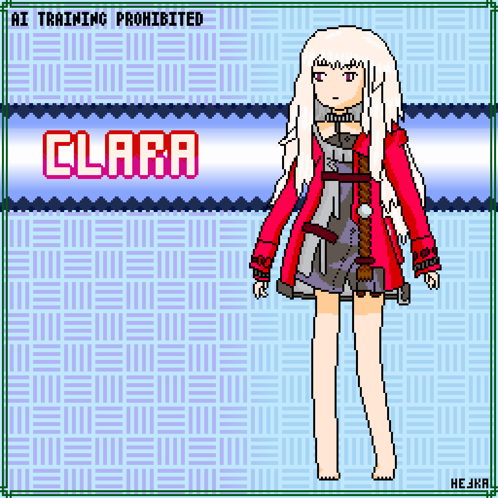 Clara de Honkai Star Rail en pixel art