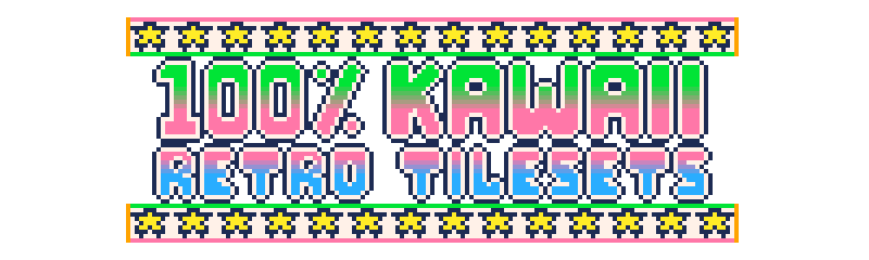 100% Kawaii Retro Tilesets